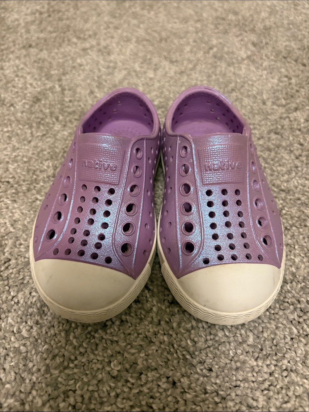Native toddler Purple Slip-On Shoes 5